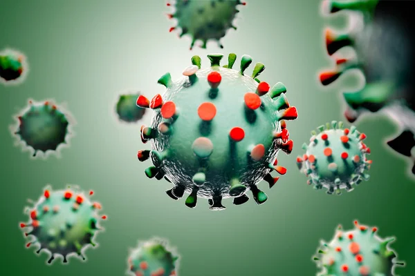 Rendering Van Coronavirus Covid — Stockfoto