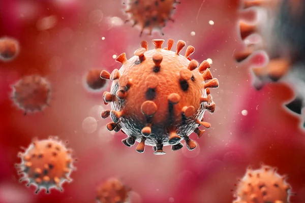 Rendering Van Coronavirus Covid — Stockfoto