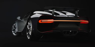 Modern spor arabanın 3D görüntüsü