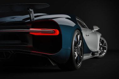 Modern spor arabanın 3D görüntüsü