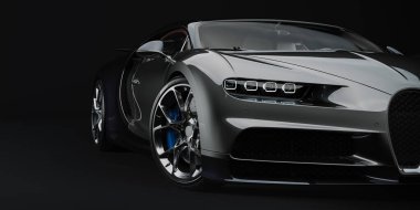 Modern spor arabanın 3D görüntüsü