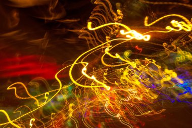 Trafik ışığı boya ile uzun pozlama