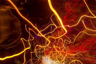 Trafik ışığı boya ile uzun pozlama