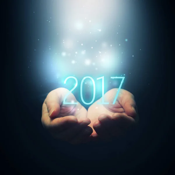 2017-ig, boldog új évet — Stock Fotó