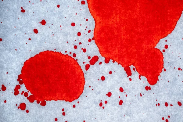 Blood stains on white paper — Stock Photo, Image