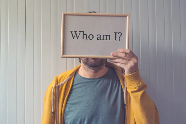 Kdo jsem já, sebepoznání koncepce — Stock fotografie