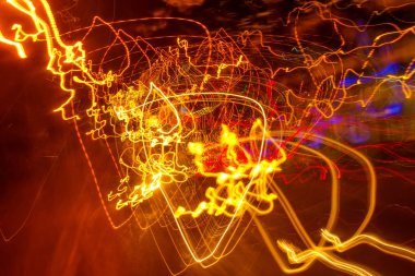 Trafik ışığı boya ile uzun pozlama