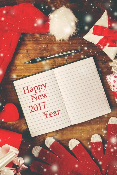 Feliz Ano Novo 2017 nota — Fotografia de Stock