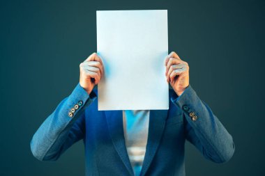 İş belge kağıt kaplama işkadını'nın yüz boş