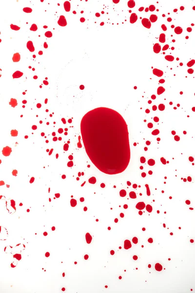 Gotas de sangre en la superficie blanca — Foto de Stock