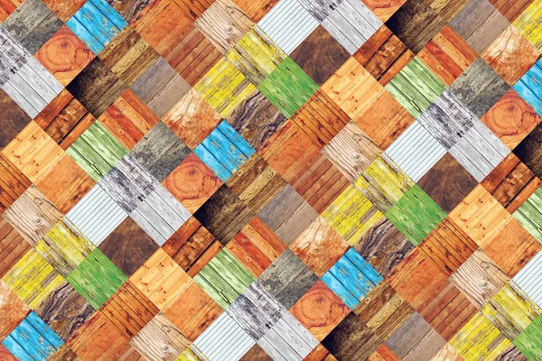 Colagem de várias amostras de textura de madeira diferentes — Fotografia de Stock