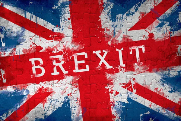 Brexit jigsaw puzzle — Zdjęcie stockowe