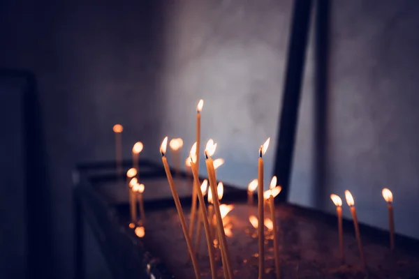Church candles burning — Stock Photo, Image