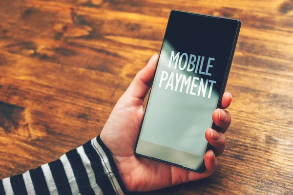 Aplicativo Smartphone para pagamento móvel — Fotografia de Stock