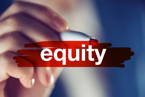 "Equity" bedrijfsconcept — Stockfoto