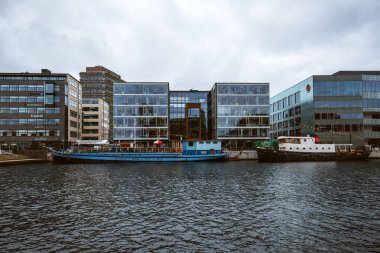 Malmo cityscape, iş bölgesi modern mimari