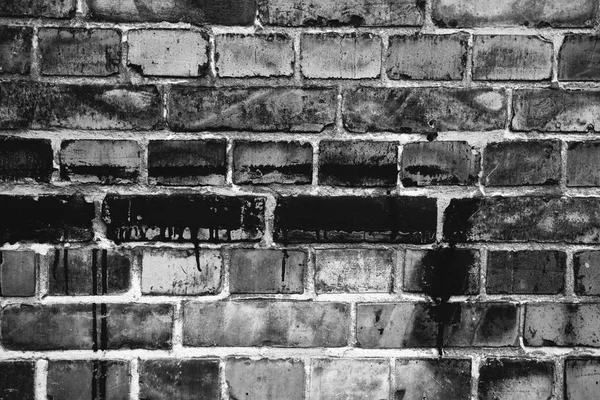 Black and white brickwork background — Stock Photo, Image