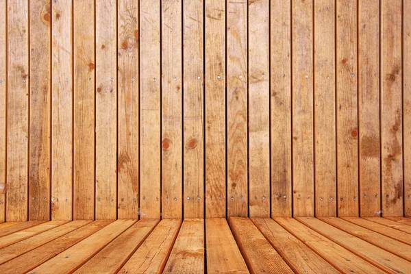 Quarto interior de madeira vazio para colocação de produto — Fotografia de Stock