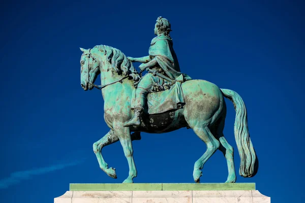 Estátua equestre de Frederico V, Copenhaga Dinamarca — Fotografia de Stock