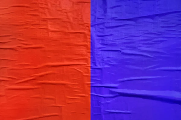 Rot und blau bedrucktes Plakatpapier Textur — Stockfoto