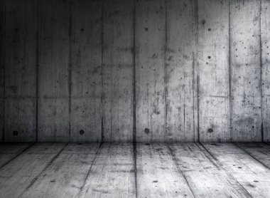 Boş grungy beton Oda