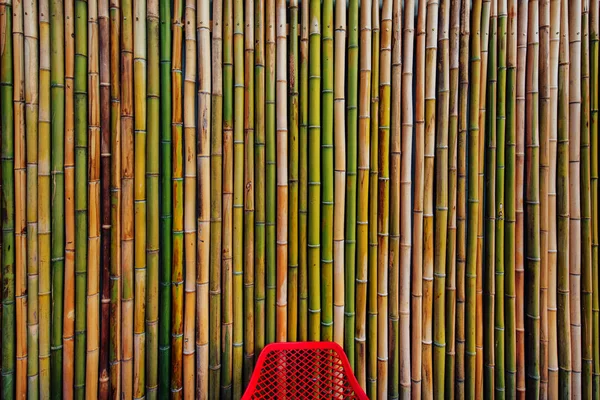 Fond de mur de clôture en bambou sec — Photo