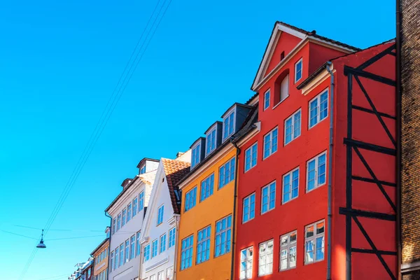 Copenaghen Danimarca facciate colorate — Foto Stock