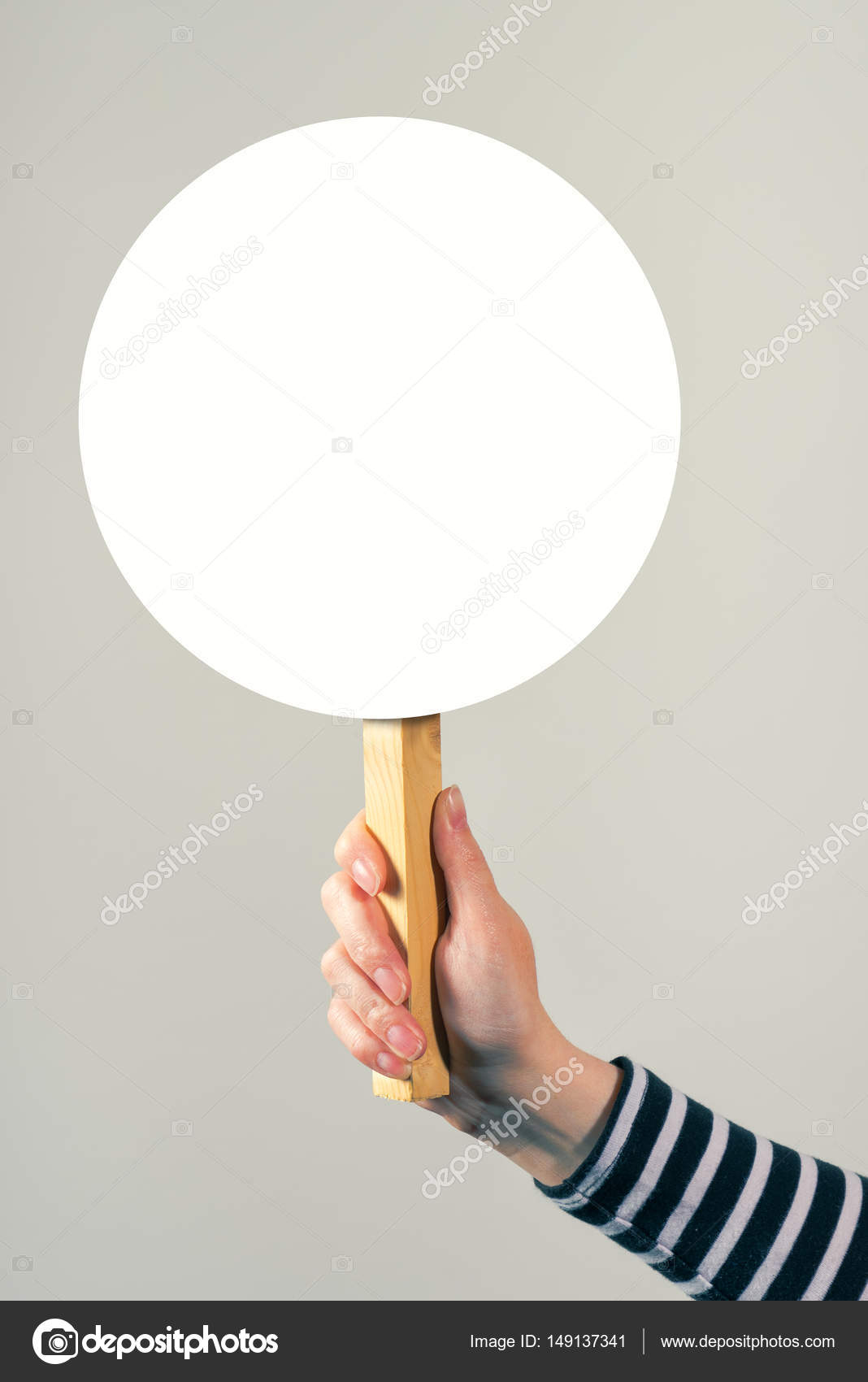 Download Female Hand Holding Blank Mockup Banner Sign As Copy Space Stock Photo Image By C Stevanovicigor 149137341