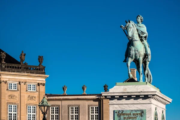 Estátua equestre de Frederico V, Copenhaga Dinamarca — Fotografia de Stock