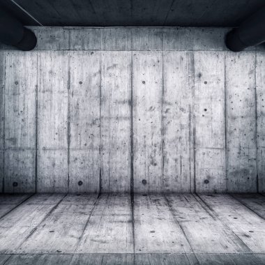 Boş grungy beton Oda