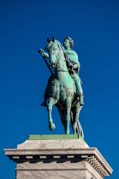 Estatua ecuestre de Federico V, Copenhague Dinamarca —  Fotos de Stock