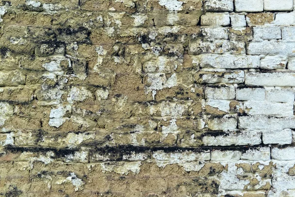 Παλιά ξεπερασμένο πλίνθους υφή τοίχο — Φωτογραφία Αρχείου