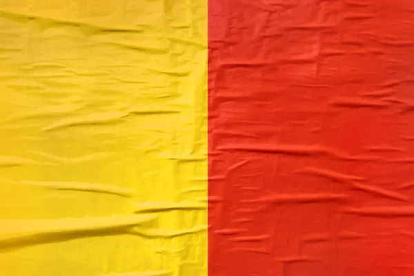 Gele en rode gedrukte poster papier textuur — Stockfoto
