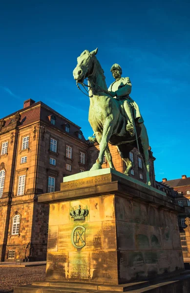 Equestrian statue of King Christian the 9th Copenhagen Denmark — Stock Photo, Image