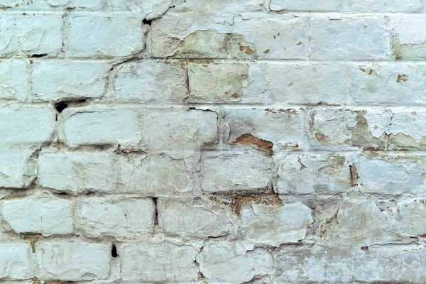 Textura de pared de ladrillo blanco envejecido — Foto de Stock