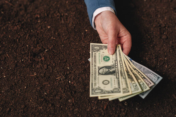 Банкноты в долларах США для сельскохозяйственной деятельности
