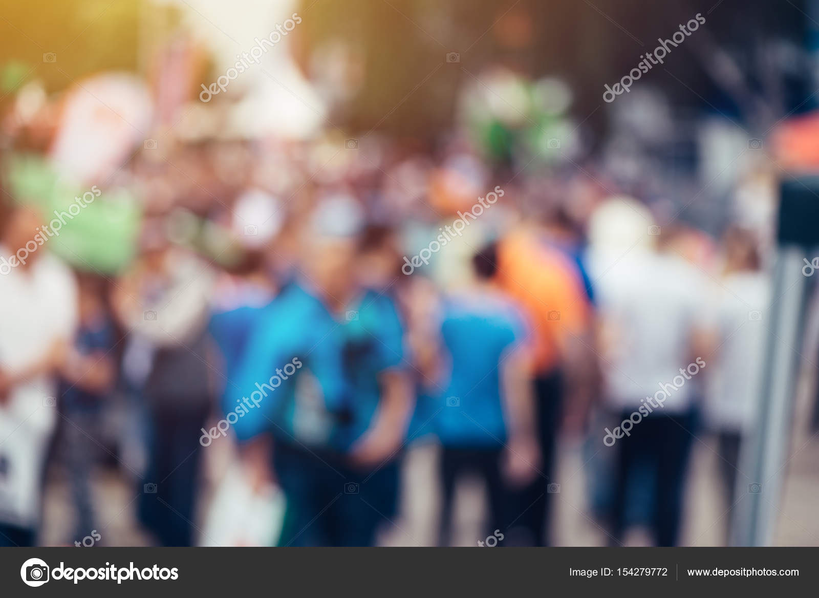 Blur defocussed crowd of people at public place Stock Photo by  ©stevanovicigor 154279772