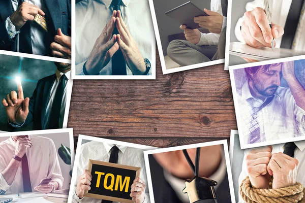 Man in business and entrepreneurship photo collage — Stock Photo, Image