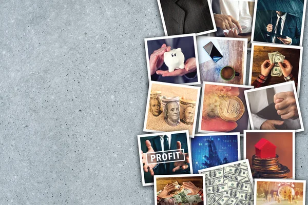 Business and entrepreneurship photo collage — Stock Photo, Image