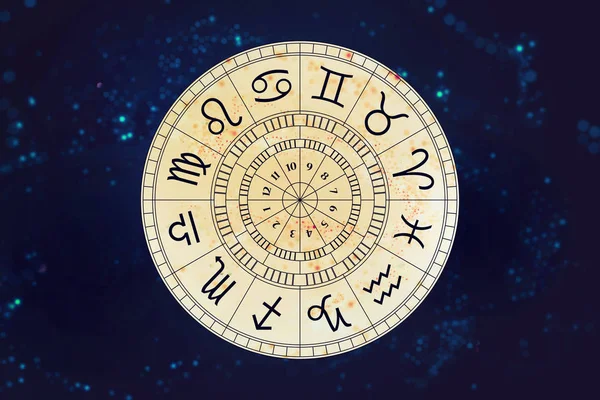 Sinais de astrologia do zodíaco para horóscopo — Fotografia de Stock