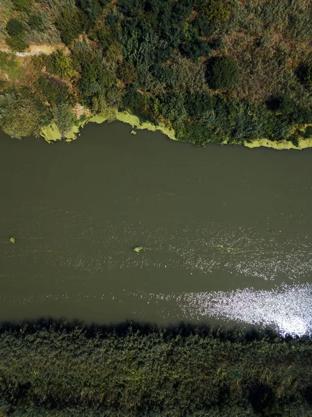 Luchtfoto van de rivier — Stockfoto