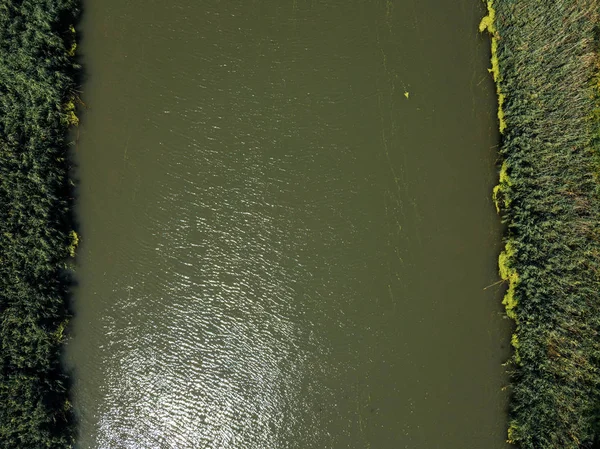 Luchtfoto van de rivier — Stockfoto