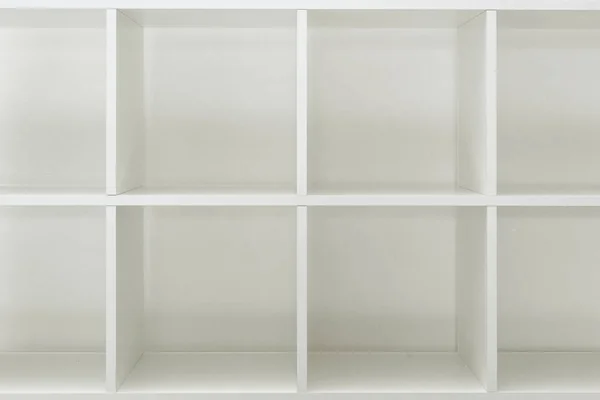 Empty office or bookcase library shelves — Stock Photo, Image