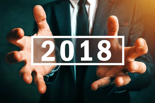 Happy new 2018 business year — Stock Photo, Image