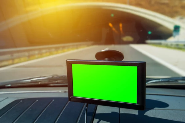 GPS-navigatie in de auto — Stockfoto