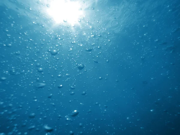 Underwater sea bubbles — Stock Photo, Image