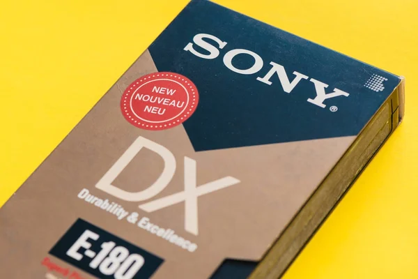 Sony VHS cassete de vídeo, tecnologia de vídeo retro — Fotografia de Stock