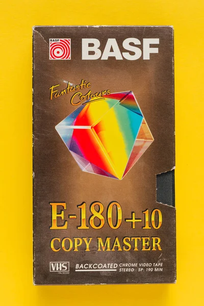 BASF VHS video cassette, tecnología de vídeo retro — Foto de Stock