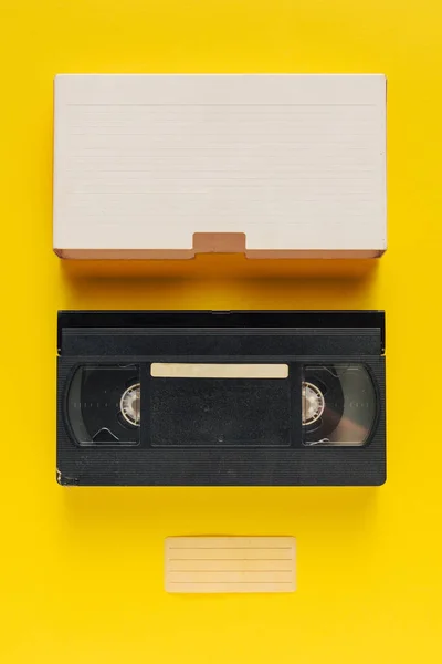 Blank usato nastro video casette, tecnologia retrò — Foto Stock