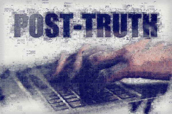 Konsep post-truth atau post-factual — Stok Foto